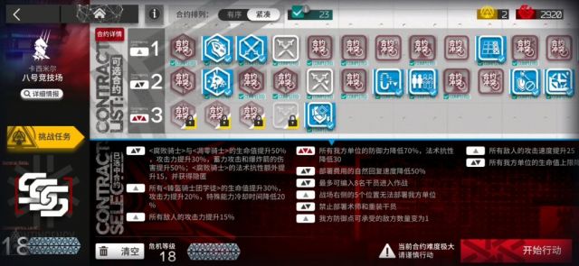 撕开美女衣：明日方舟危机等级18合约怎么选?光谱行动八号竞技场任务完成技巧攻略