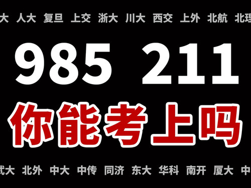 网络用语985211是什么意思?985211出自哪里?