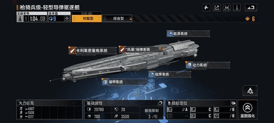 《无尽的拉格朗日》枪骑兵级驱逐舰怎么样?枪骑兵级轻型导弹驱逐舰培养分析攻略
