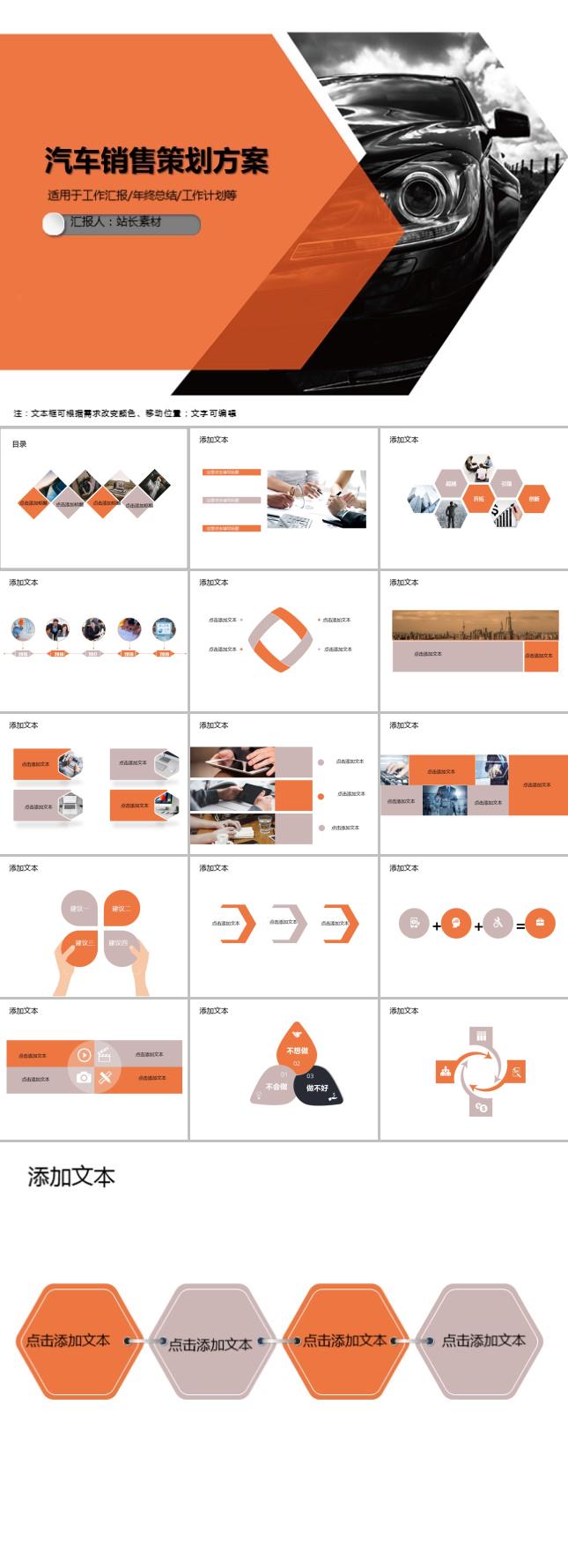 汽车销售策划方案PPT模板