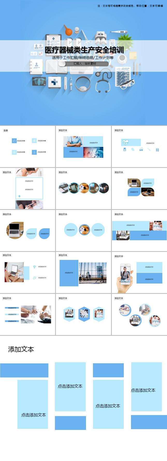 医疗器械类生产安全培训PPT模板